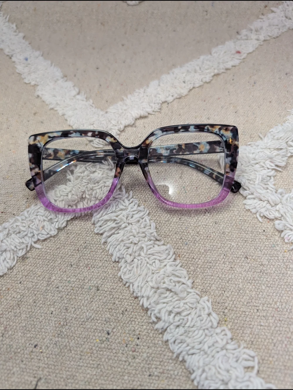 Tortoiseshell to Purple Fade Women's Fashion Glasses. Computer/Screen Glasses